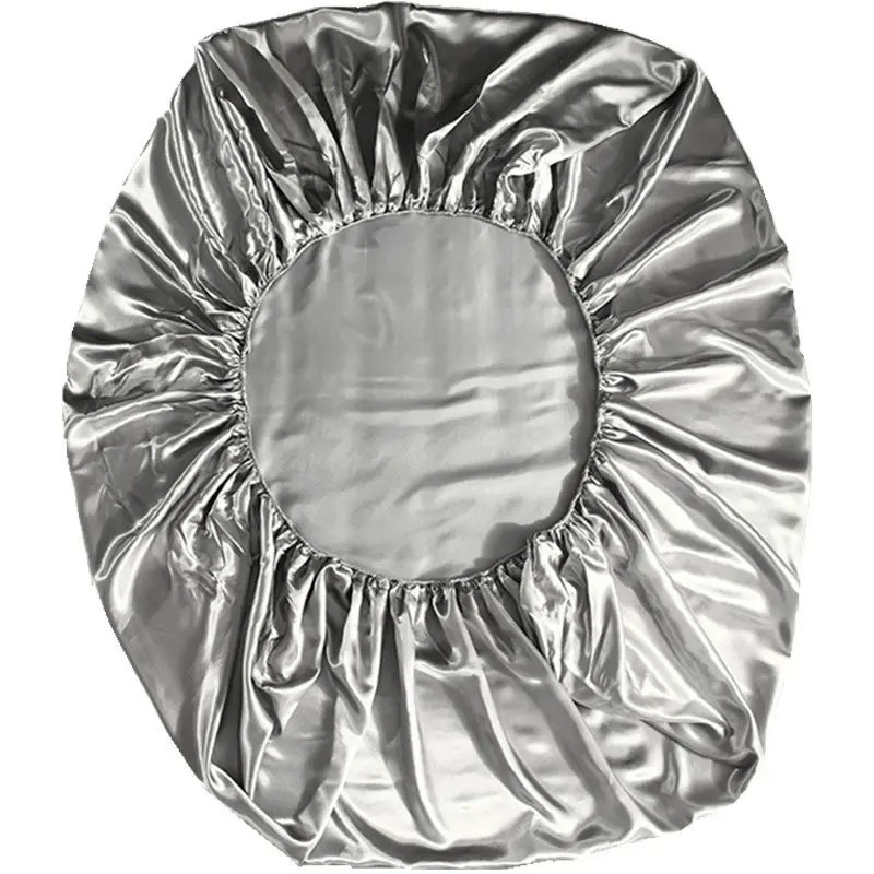 Bedsheet Imitation Silk Satin Bedding Fitted Sheet Mattress Cover Set 100% Bed Linen Pillow Case Single Double King Queen