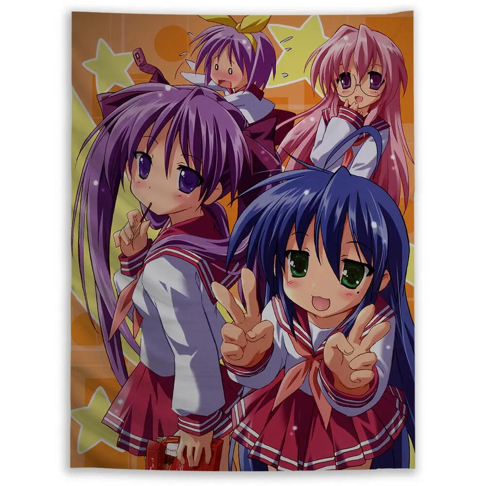 Anime Lucky Star Kawaii Izumi Konata Tapestry Wall Hanging Japan Saitama Japanese Room Decor Background Cloth Decorative Blanket