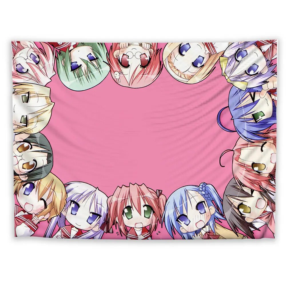 Anime Lucky Star Kawaii Izumi Konata Tapestry Wall Hanging Japan Saitama Japanese Room Decor Background Cloth Decorative Blanket