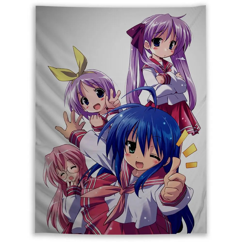 Anime Lucky Star Kawaii Izumi Konata Tapestry Wall Hanging Japan Saitama Japanese Room Decor Background Cloth Decorative Blanket