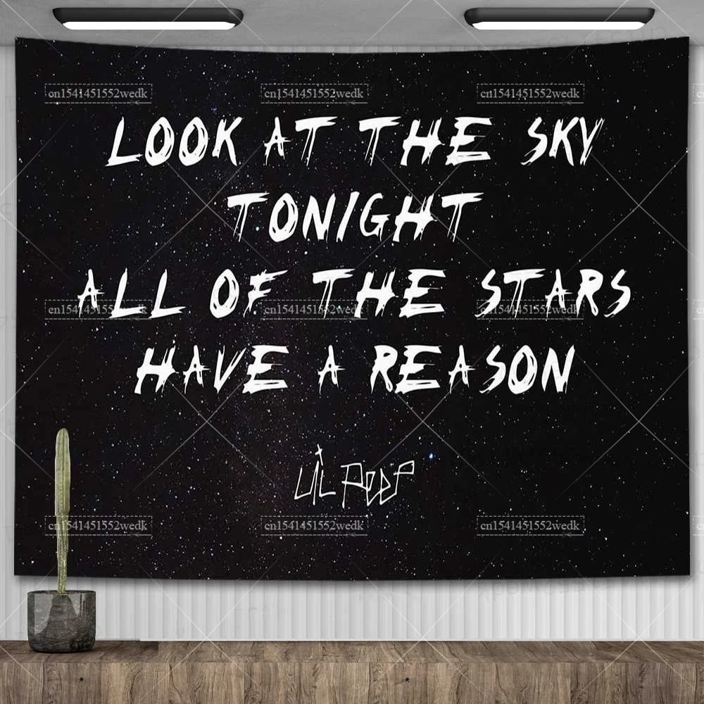 Lil Peep Tapestry Wall Hanging Look At The Sky Art Tapestry Blanket Black Hippie Witchcraft Tapestries Aesthetic Room Decor Lil Peep Tapestry Wall Hanging Look At The Sky Art Tapestry Blanket Black Hippie Witchcraft Tapestries Aesthetic Room Decor