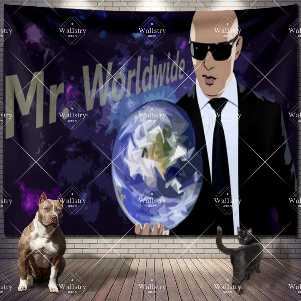 Mr 305 Pitbull Worldwide Hippie Tapestry Fabric Macrame Wall Hanging Beach Room Decor Cloth Carpet Yoga Mats Sheet Sofa Blanket