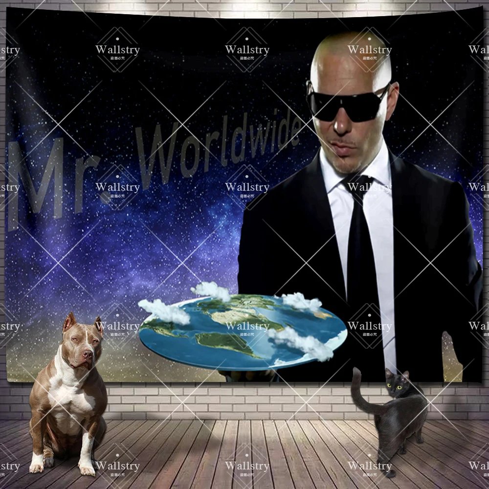 Mr 305 Pitbull Worldwide Hippie Tapestry Fabric Macrame Wall Hanging Beach Room Decor Cloth Carpet Yoga Mats Sheet Sofa Blanket