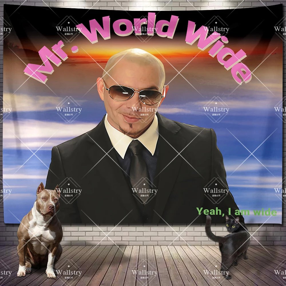 Mr 305 Pitbull Worldwide Hippie Tapestry Fabric Macrame Wall Hanging Beach Room Decor Cloth Carpet Yoga Mats Sheet Sofa Blanket