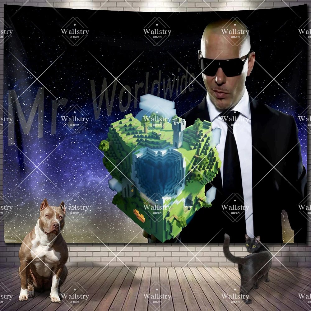 Mr 305 Pitbull Worldwide Hippie Tapestry Fabric Macrame Wall Hanging Beach Room Decor Cloth Carpet Yoga Mats Sheet Sofa Blanket