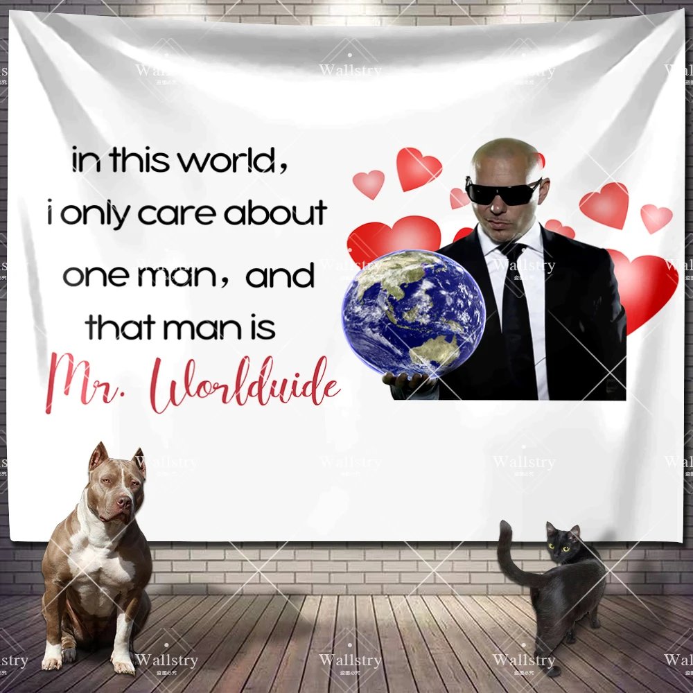 Mr 305 Pitbull Worldwide Hippie Tapestry Fabric Macrame Wall Hanging Beach Room Decor Cloth Carpet Yoga Mats Sheet Sofa Blanket