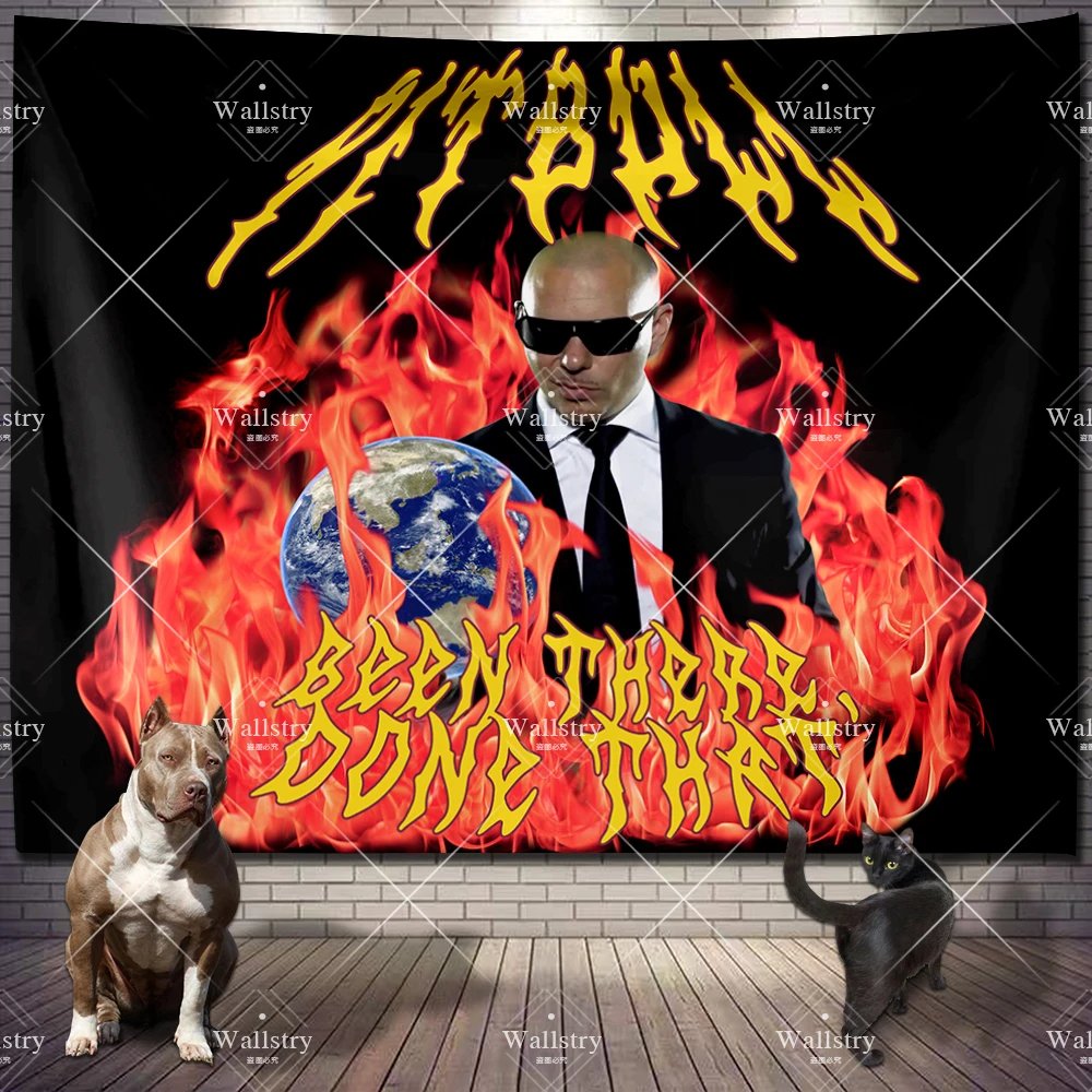 Mr 305 Pitbull Worldwide Hippie Tapestry Fabric Macrame Wall Hanging Beach Room Decor Cloth Carpet Yoga Mats Sheet Sofa Blanket