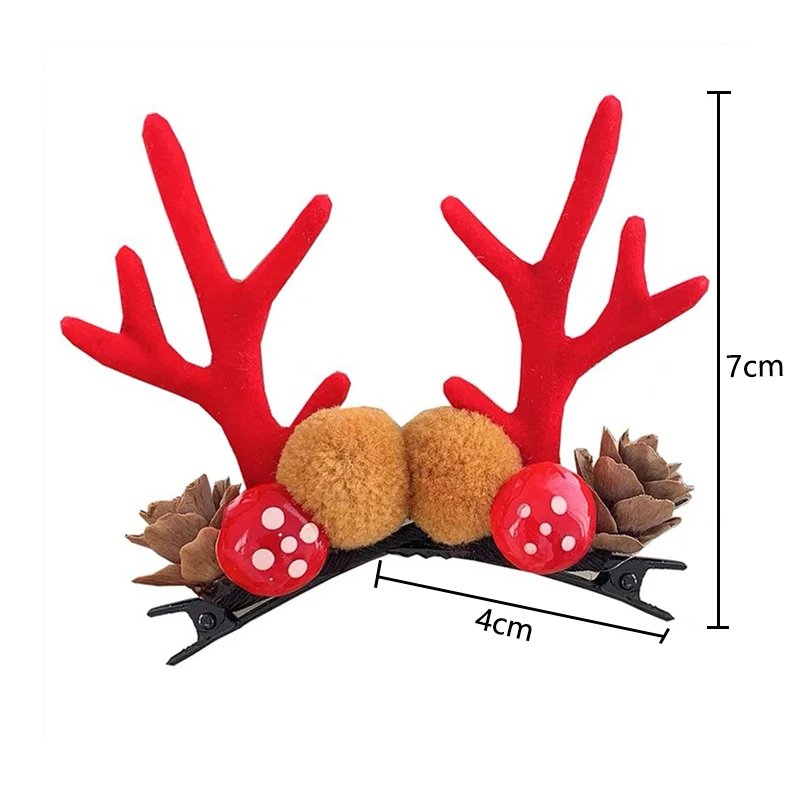 Christmas Antler Hair Clips Deer Ear Hairpins Festivals Christmas Headbands Pine Cones Hair Ball Adult Headwear Hair Accessories Christmas Antler Hair Clips Deer Ear Hairpins Festivals Christmas Headbands Pine Cones Hair Ball Adult Headwear Hair Accessories