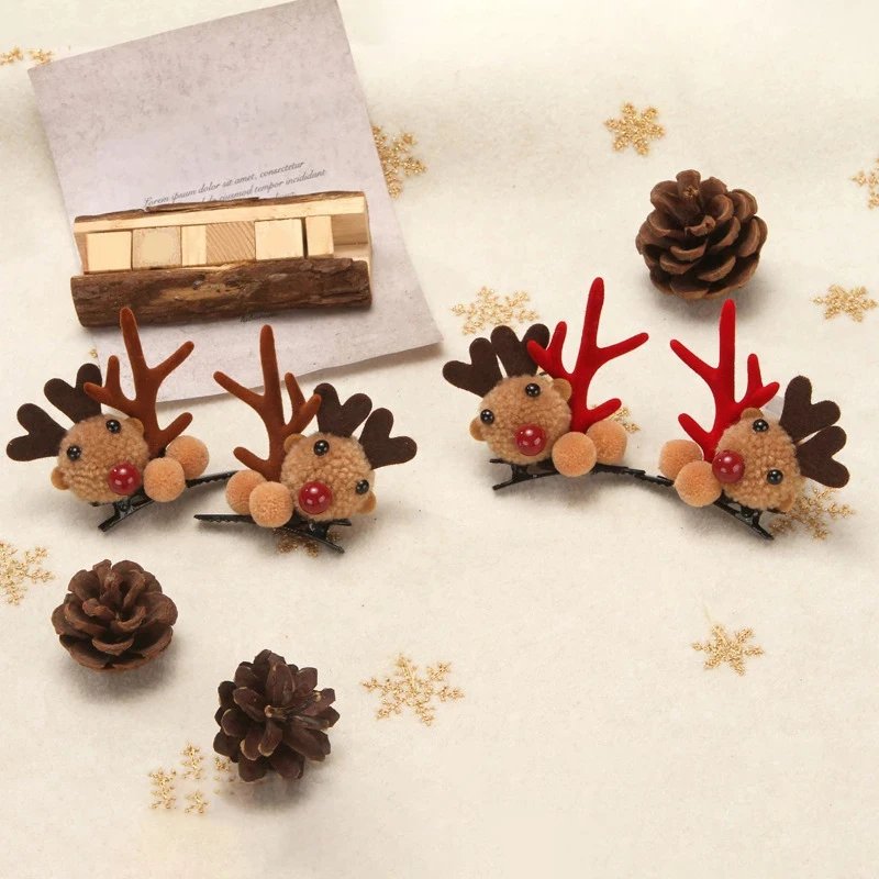 Christmas Antler Hair Clips Deer Ear Hairpins Festivals Christmas Headbands Pine Cones Hair Ball Adult Headwear Hair Accessories Christmas Antler Hair Clips Deer Ear Hairpins Festivals Christmas Headbands Pine Cones Hair Ball Adult Headwear Hair Accessories