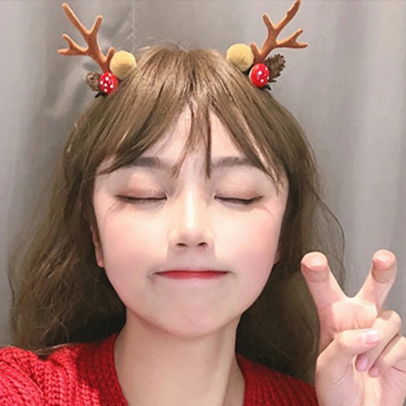 Christmas Antler Hair Clips Deer Ear Hairpins Festivals Christmas Headbands Pine Cones Hair Ball Adult Headwear Hair Accessories Christmas Antler Hair Clips Deer Ear Hairpins Festivals Christmas Headbands Pine Cones Hair Ball Adult Headwear Hair Accessories