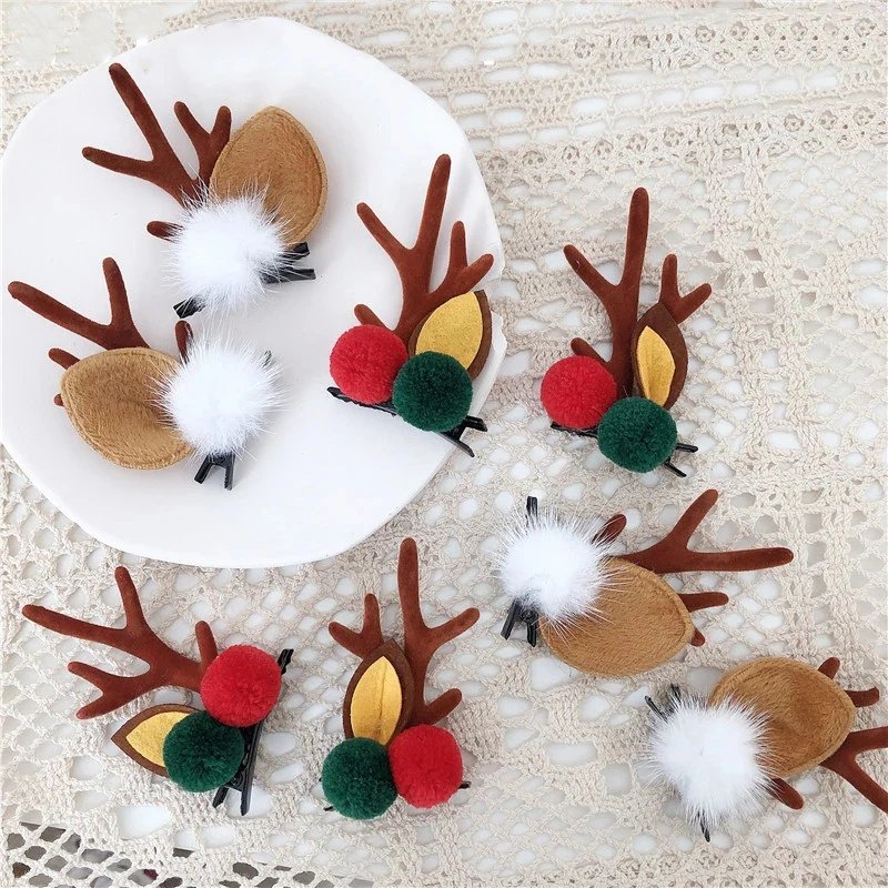 Christmas Antler Hair Clips Deer Ear Hairpins Festivals Christmas Headbands Pine Cones Hair Ball Adult Headwear Hair Accessories Christmas Antler Hair Clips Deer Ear Hairpins Festivals Christmas Headbands Pine Cones Hair Ball Adult Headwear Hair Accessories