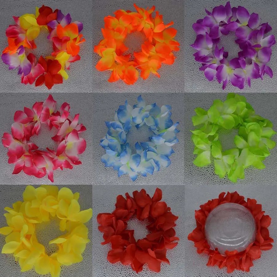 1pcs Women Girl LED Hawaii Hawaiian Lei Headband Glow Light up Flower Crown Wreath Birthday  Party    navidad  Halloween