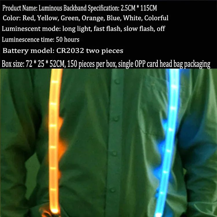 NEW Party Supplies Suspenders with Bow Tie LED Lights Woman Hangers for Men Wedding Party Accessories Glow-in-the-dark SD01
