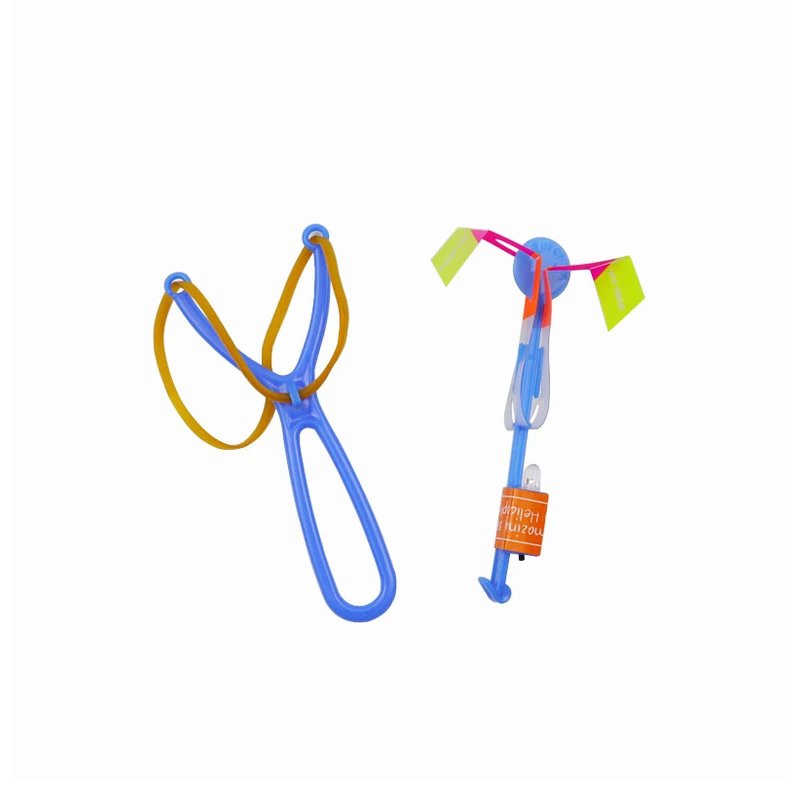 1/3/5/10pcs Amazing Light Toy Arrow Rocket Helicopter Flying Toy LED Light Toys Party Rubber Band Catapult Glow In The Dark