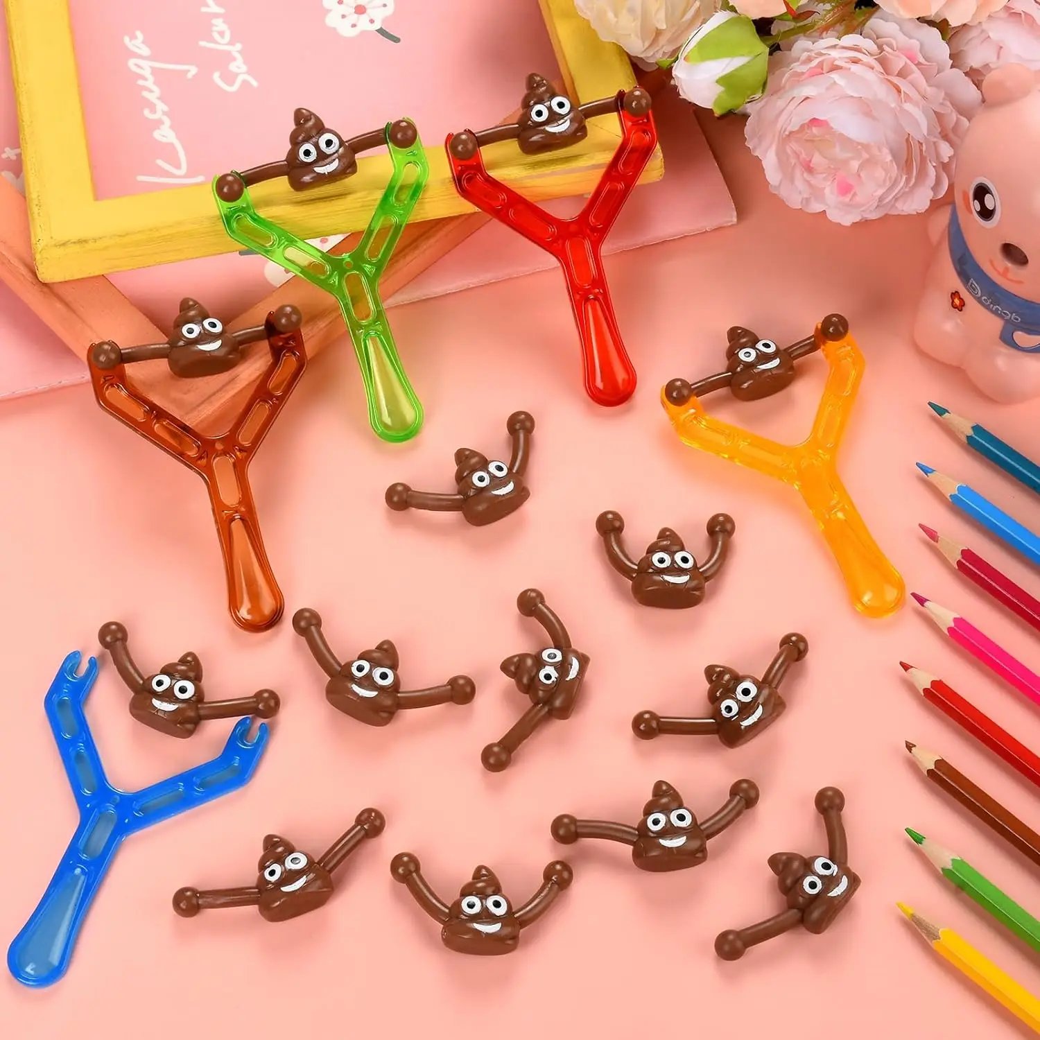 6/36set Fun Colorful Shooting Fake Poop Toys For Kids Birthday Party Favor Bag Pi&ntilde;ata Filler Boys Girls Party Gifts Supplies