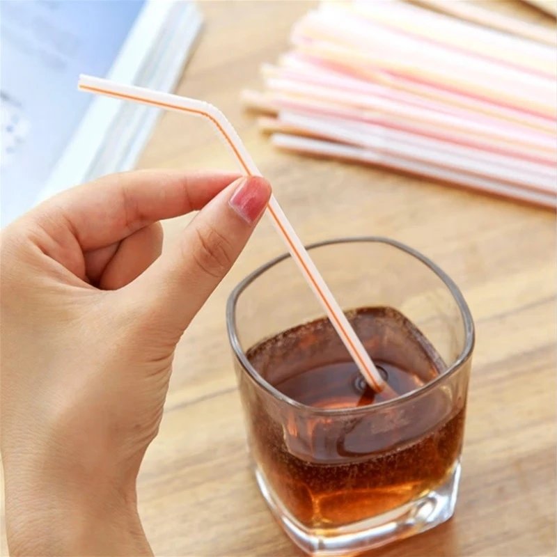 50-3000Pcs Multicolor Drinking Straws rietjes Milk Tea Bar Party Wedding Kitchen Home Accessories Beverage Black Straw Wholesale