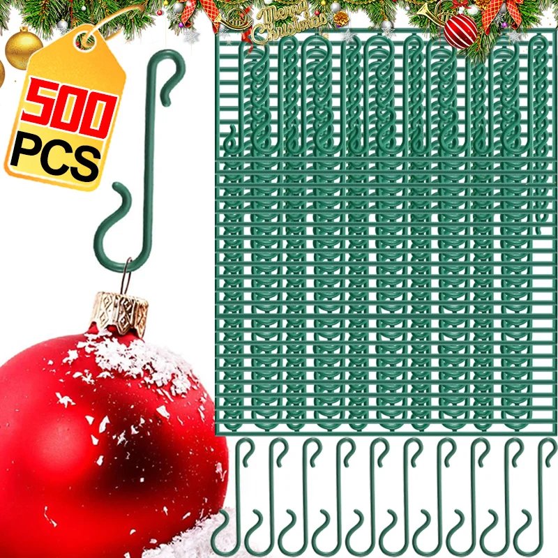 Wholesale 4cm Mini Hooks For Christmas Ornament S-Shape Hanging Hook Xmas Tree Balls Pendant Decorations Navidad New Year Party