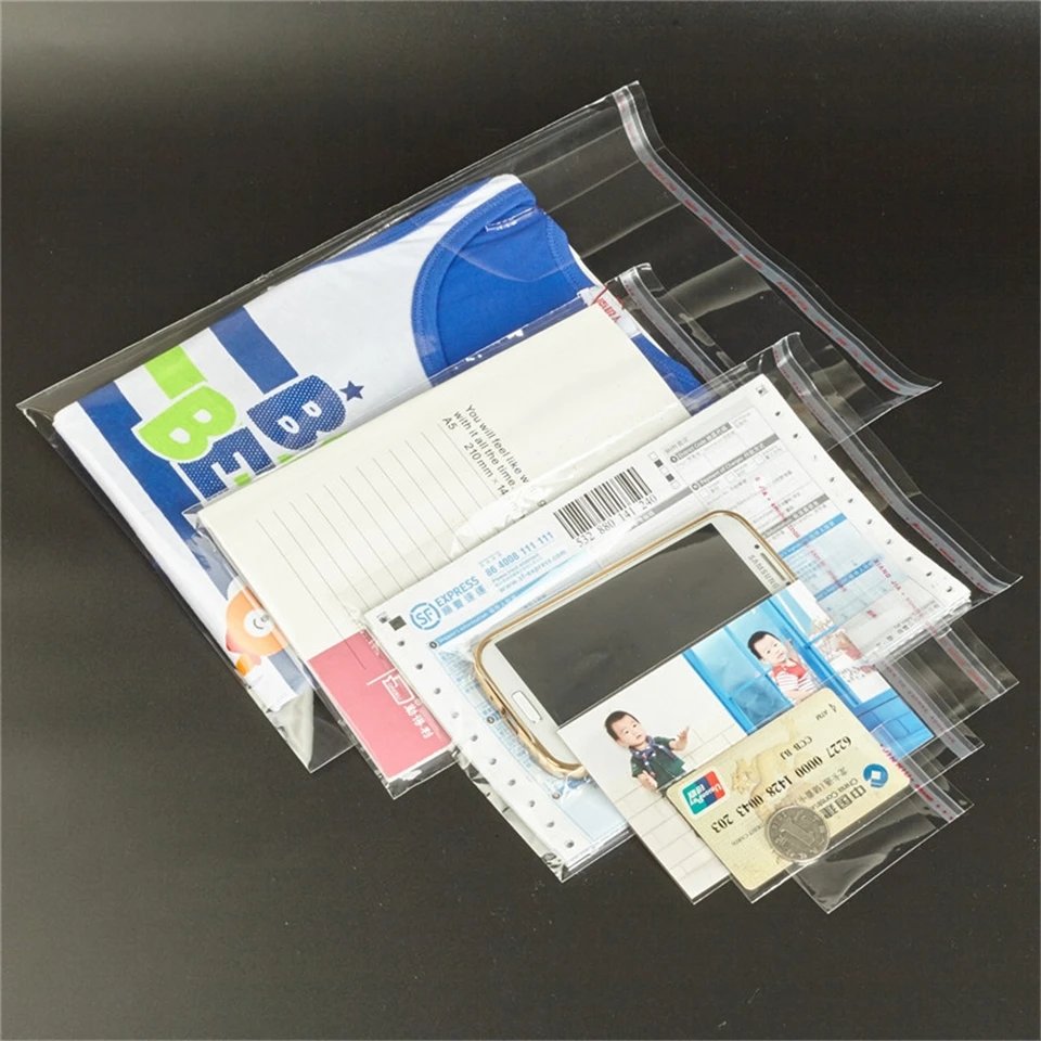Transparent Plastic Self Adhesive Bag Self Sealing Small Bags For Pen Jewelry Candy Packing Resealable Gift Cookie Packaging Bag