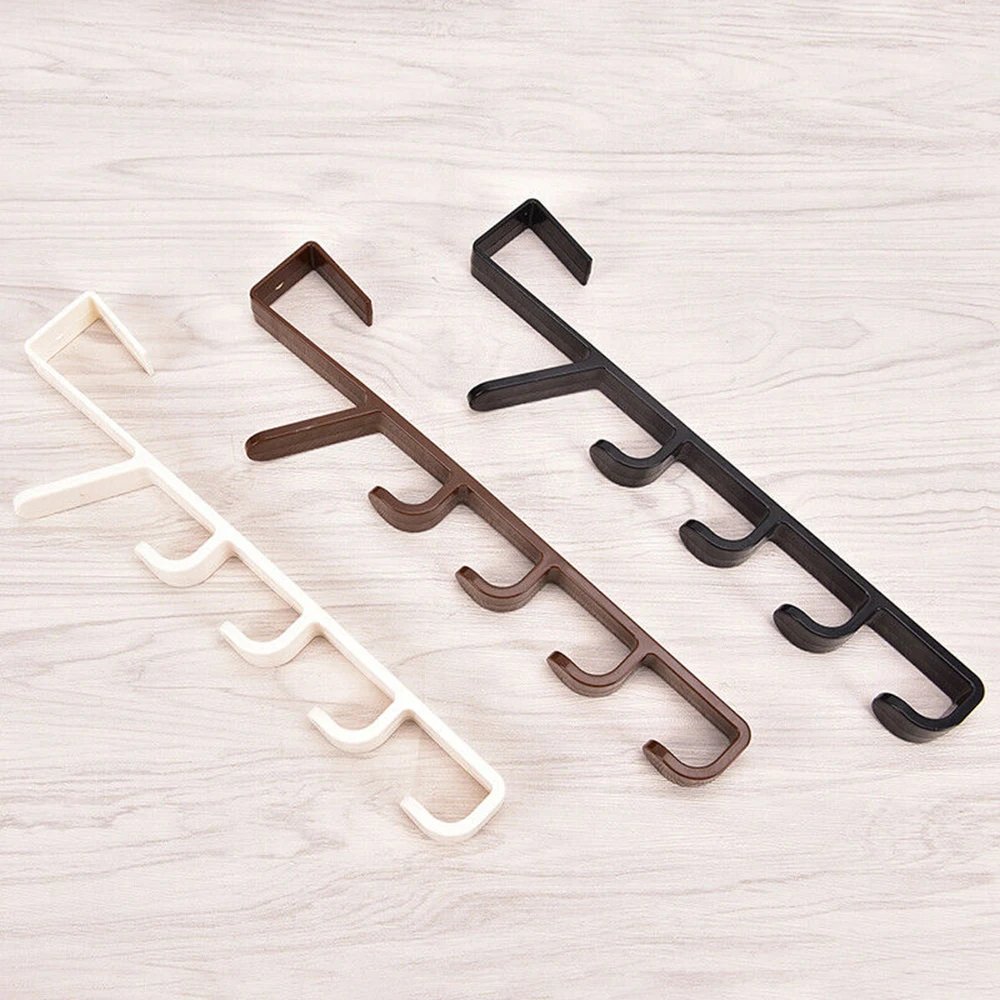 New Multi-purpose Five-segment Hooks Storage Household Hook Rack Organizer Clothes Coat Hat Bag Hanger Holder Hot Sale