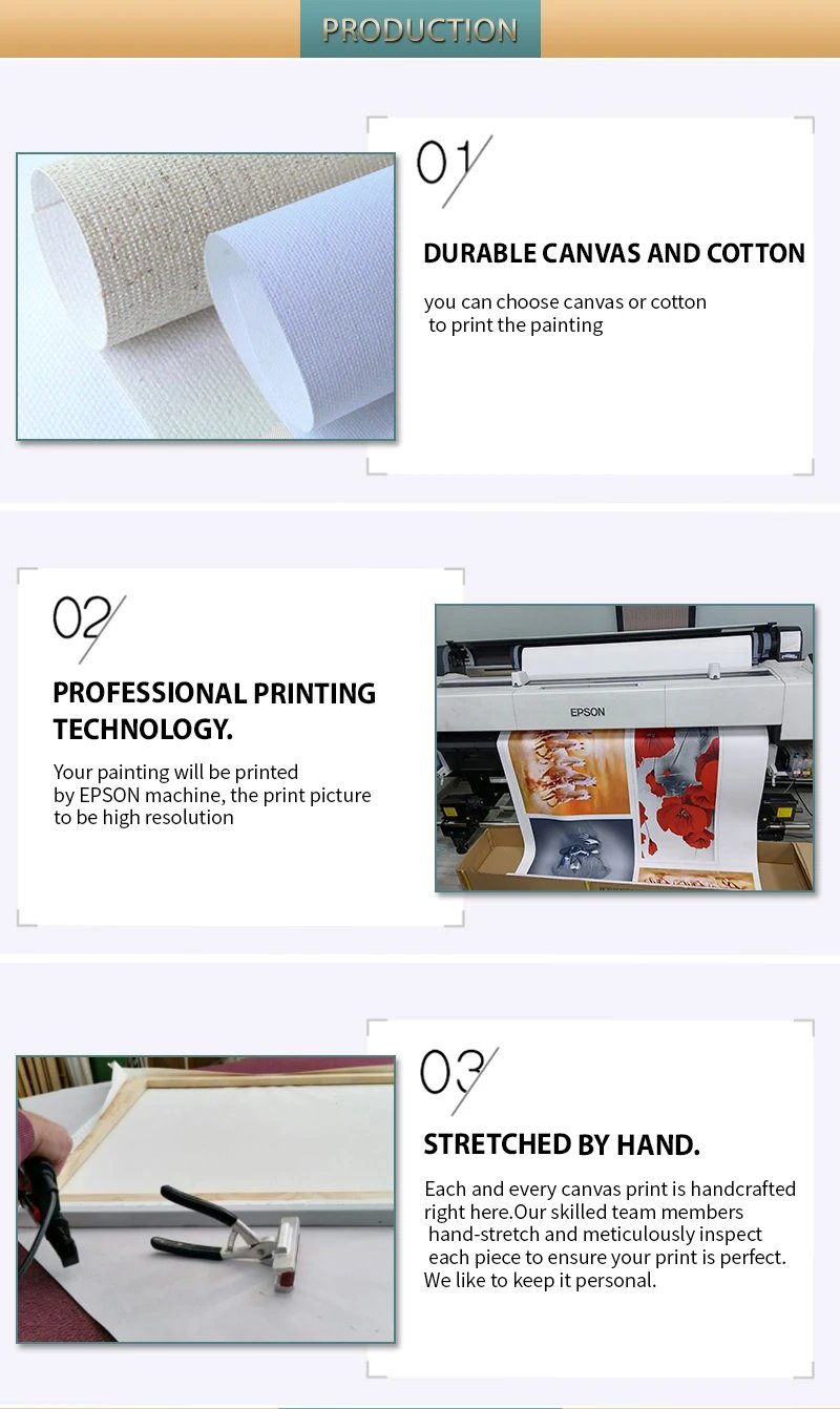 YWDECOR Custom Painting Canvas HD Print Customized Your Picture Personalized Wall Art Poster Photos for Living Room Home Decor