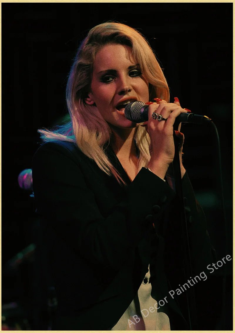 Lizzy Grant Lana Del Rey Posters Retro Kraft Paper Prints Music Album Poster Vintage Home Room Decor Aesthetic Art Wall Painting