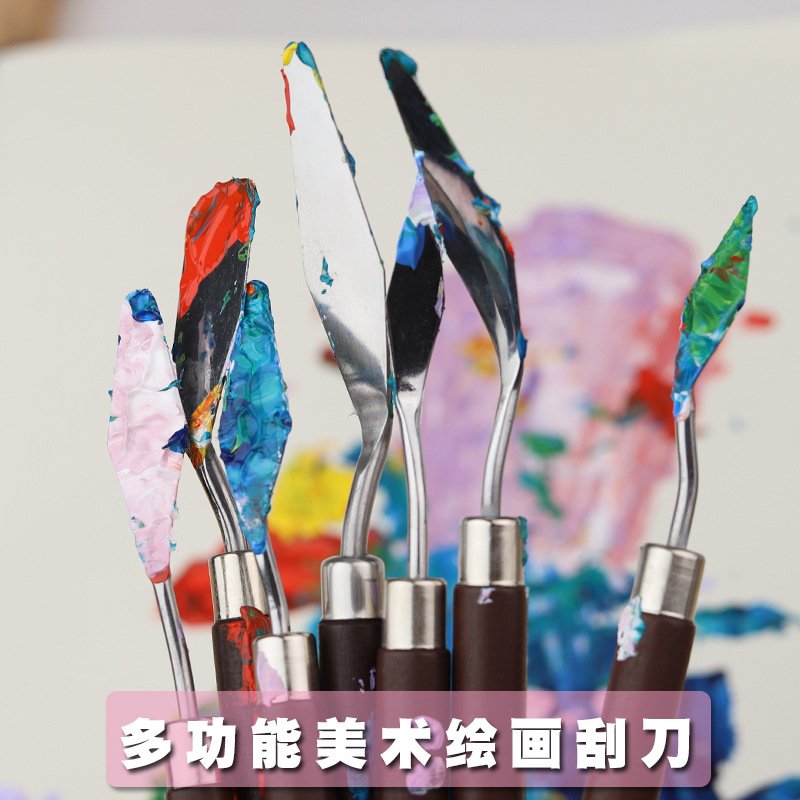 1/3/5/7Pcs/Set Stainless Steel Oil Painting Knife Artist Spatula Art Tools stationery Cake baking supplies painting drawing cute 1/3/5/7Pcs/Set Stainless Steel Oil Painting Knife Artist Spatula Art Tools stationery Cake baking supplies painting drawing cute