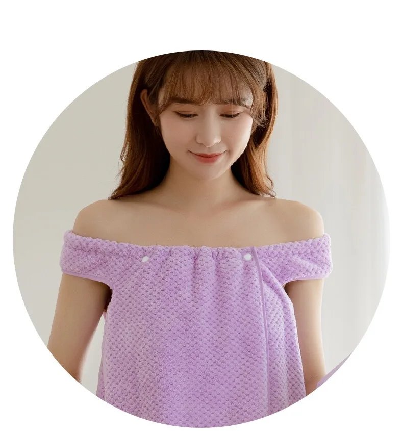 Large Bath towels For Body coral velvet Bath Towels Fashion Lady Wearable Fast Drying Beach Spa Bathrobes Bath Skirt