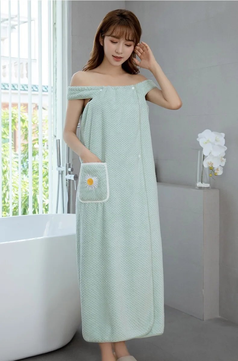 Large Bath towels For Body coral velvet Bath Towels Fashion Lady Wearable Fast Drying Beach Spa Bathrobes Bath Skirt