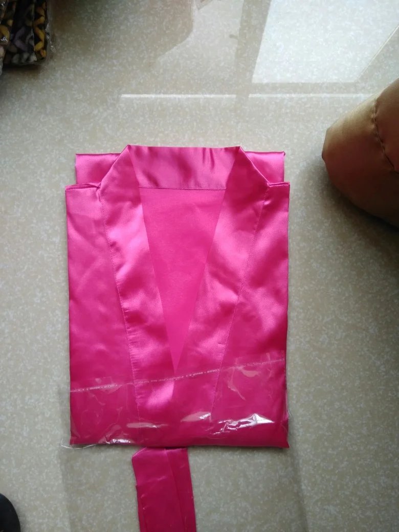 Women Silk Satin Short Night Robe Solid Kimono Robe Fashion Bath Robe Sexy Bathrobe Peignoir Femme Wedding Bride Bridesmaid Robe