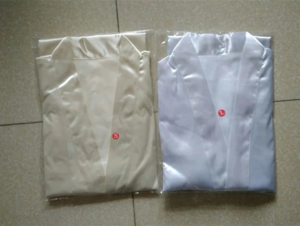 Women Silk Satin Short Night Robe Solid Kimono Robe Fashion Bath Robe Sexy Bathrobe Peignoir Femme Wedding Bride Bridesmaid Robe