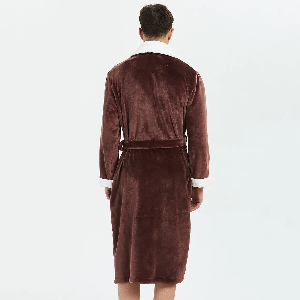 Large Size 3XL Flannel Robe Kimono Bathrobe Gown Winter Coral Fleece Sleepwear Nightwear Loose Thickened Home Wear Loungewear