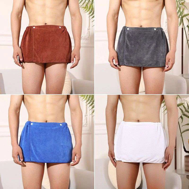 Men's Sexy Shorts Bathrobe Bath Towel Soft Side Open Pajamas Towel Thick Swimming Soft Beach Shower Culottes 18+ Adult Pajamas