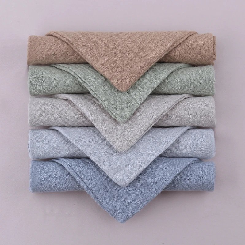 5PCS Soft Absorbent Gauze Cotton Baby Towels Wipe Face Cloths Towel Face Handkerchief Baby Bathing Feeding Washcloth