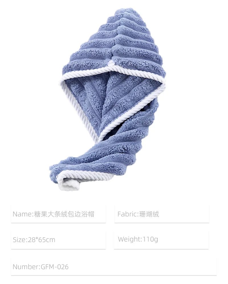 Dry Hair Cap for Women, Thickened and Super Absorbent Headscarf for Wiping Hair, Quick Drying Cap, Dry Hair Towel