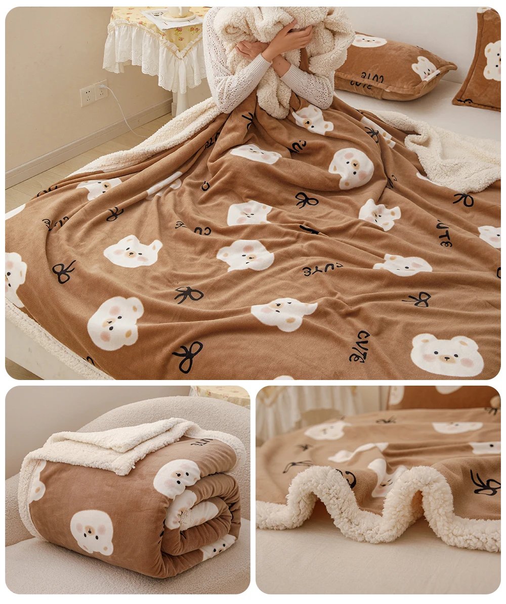 YanYangTian Winter Double lamb fleece Blanket sofa cover bedding cover bedspreads and coverlets Home and decoration YanYangTian Winter Double lamb fleece Blanket sofa cover bedding cover bedspreads and coverlets Home and decoration