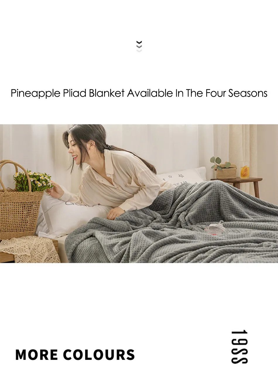 Coral Fleece Blankets For Beds 300gsm Spring Summer Soft Fluffy Faux Fur Mink Throw Solid Sofa Cover Bedspread Plaid Blankets