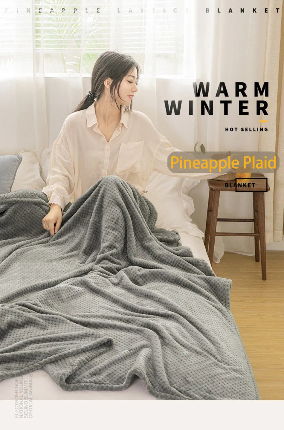 Coral Fleece Blankets For Beds 300gsm Spring Summer Soft Fluffy Faux Fur Mink Throw Solid Sofa Cover Bedspread Plaid Blankets