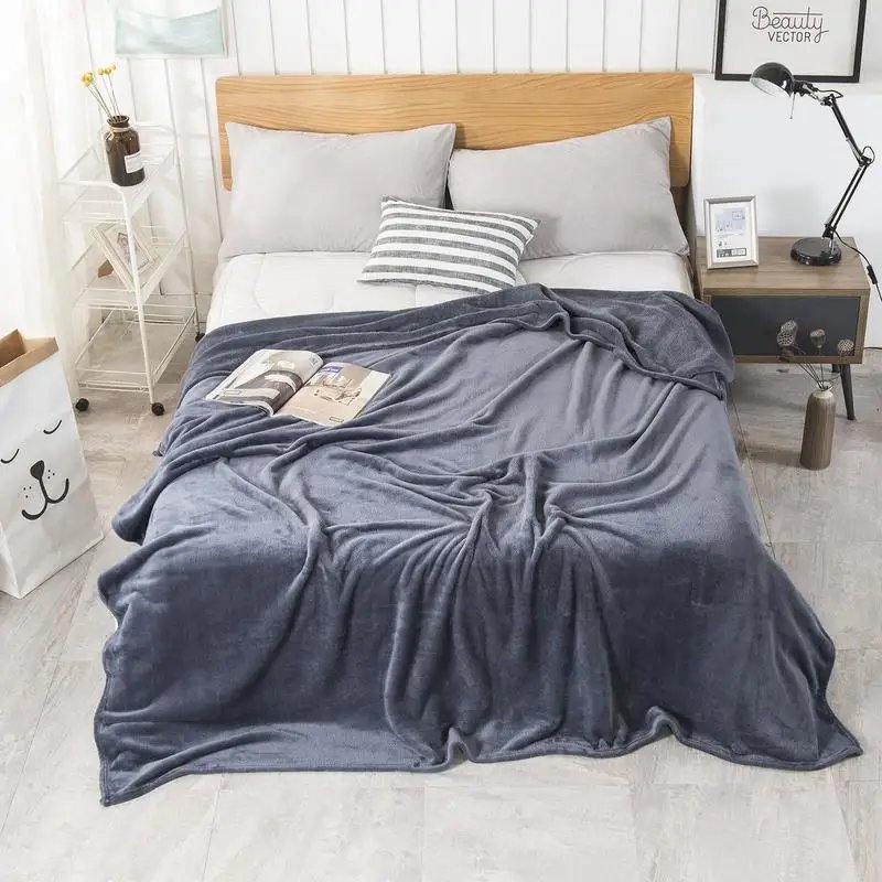 Super Soft Coral Fleece Flannel Blankets Leopard Zebra Stripe Printed Sofa Bed Bedspread Plaid Blankets