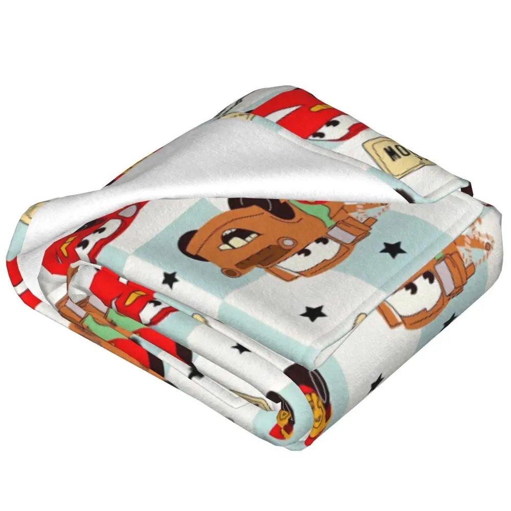 Cars Lightning McQueen Flannel Blanket Warm Soft Throw Blanket for Living Room Decorative Comfortable Bedspread Sofa Bed Cover