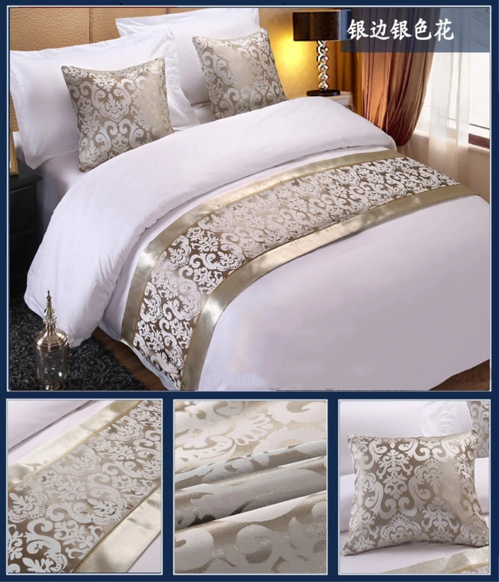 Golden Floral Bedspreads Bed Runner Throw Bedding Single Queen King Bed Cover Towel Home Hotel Decorations Golden Floral Bedspreads Bed Runner Throw Bedding Single Queen King Bed Cover Towel Home Hotel Decorations