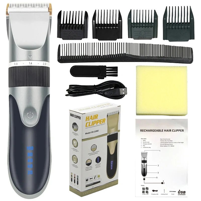Hair Clipper Electric Barber Hair Trimmers For Men Adults Kids Cordless Rechargeable Hair Cutter Machine Professional Hair Clipper Electric Barber Hair Trimmers For Men Adults Kids Cordless Rechargeable Hair Cutter Machine Professional