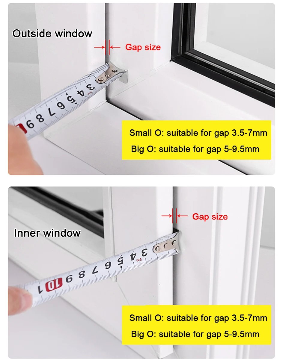 6M Plastic Steel Door and Window Sealing Strip O Type TPE Rubber Soundproof Tape Energy Saving Insulation Weatherstrip