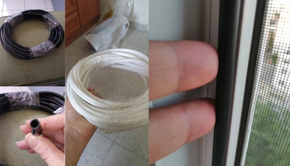 6M Plastic Steel Door and Window Sealing Strip O Type TPE Rubber Soundproof Tape Energy Saving Insulation Weatherstrip