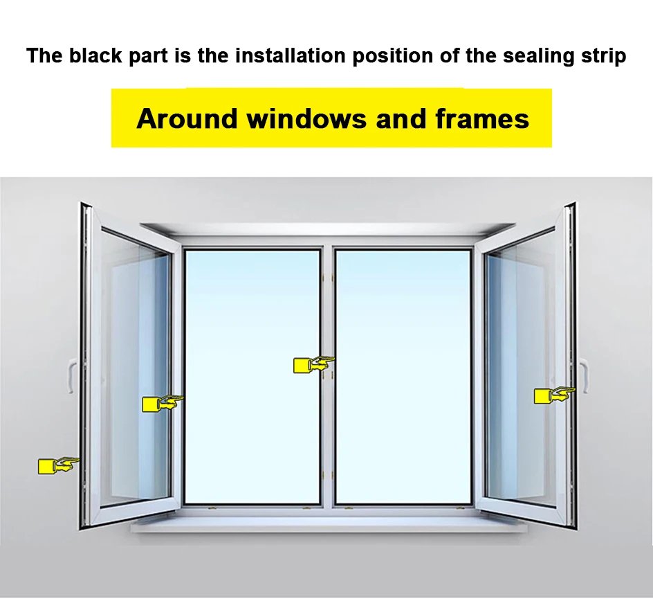 6M Plastic Steel Door and Window Sealing Strip O Type TPE Rubber Soundproof Tape Energy Saving Insulation Weatherstrip