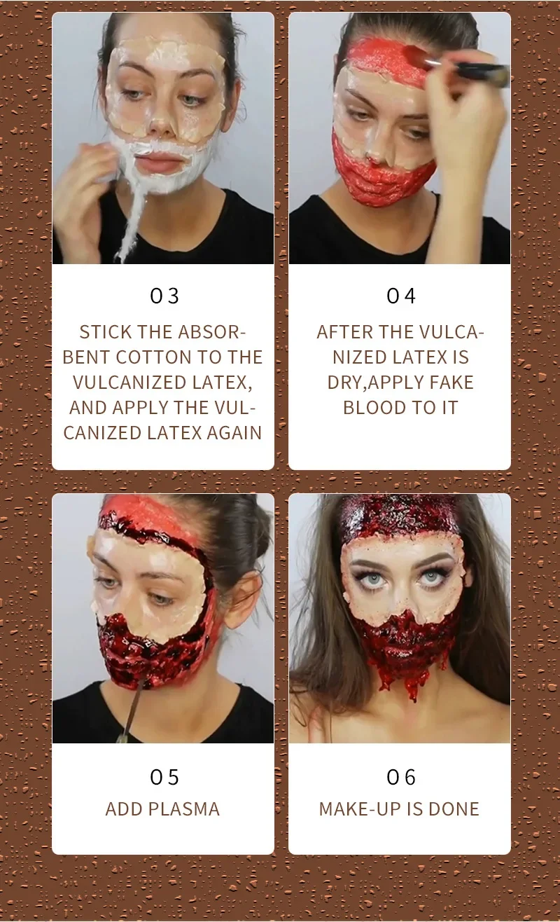 Makeup Kit with Fake Blood Gel Wound Cosmetic with Double-Ended Scraper Wound Simulation Supplies for Stage Dress Up Cosplay Makeup Kit with Fake Blood Gel Wound Cosmetic with Double-Ended Scraper Wound Simulation Supplies for Stage Dress Up Cosplay