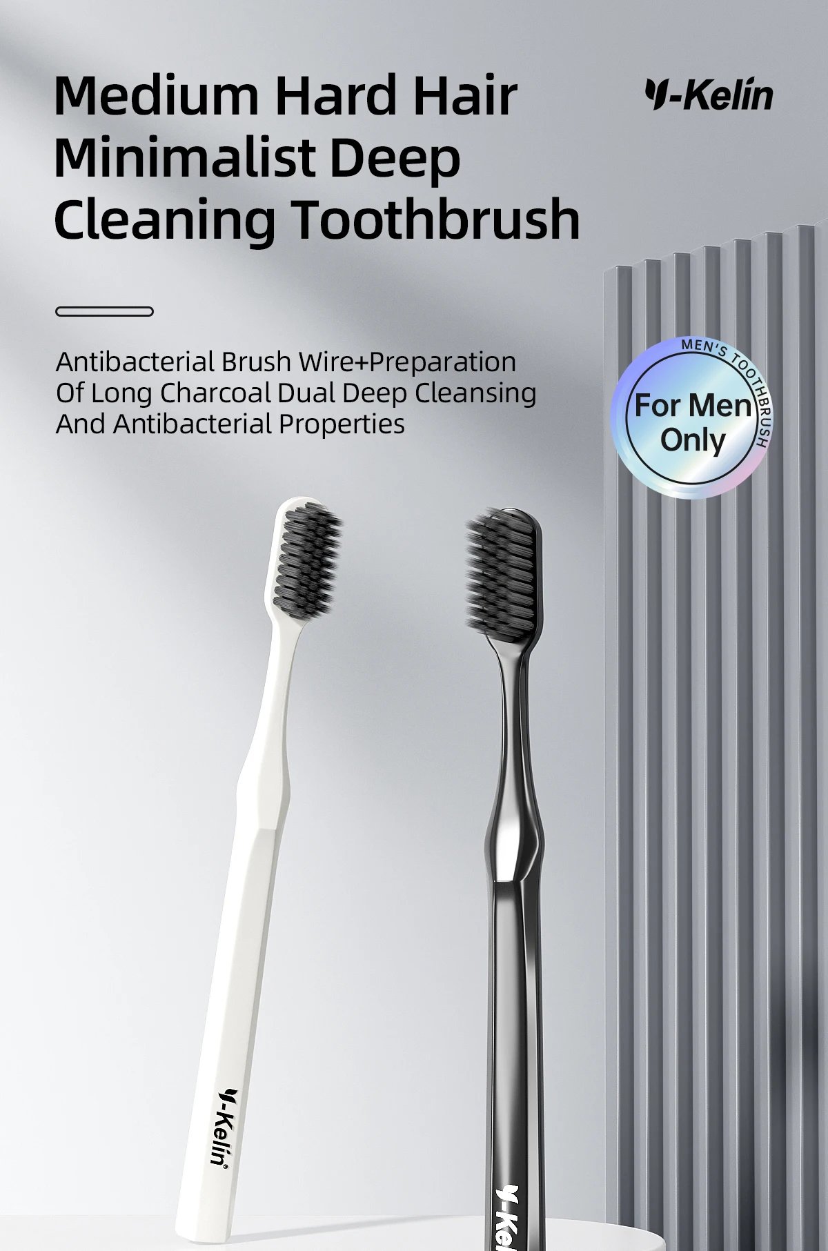 Y-Kelin Extra Hard And Adult Cleaning Set For Men's Small And Medium Bristle Toothbrushes, Designed For Household Use