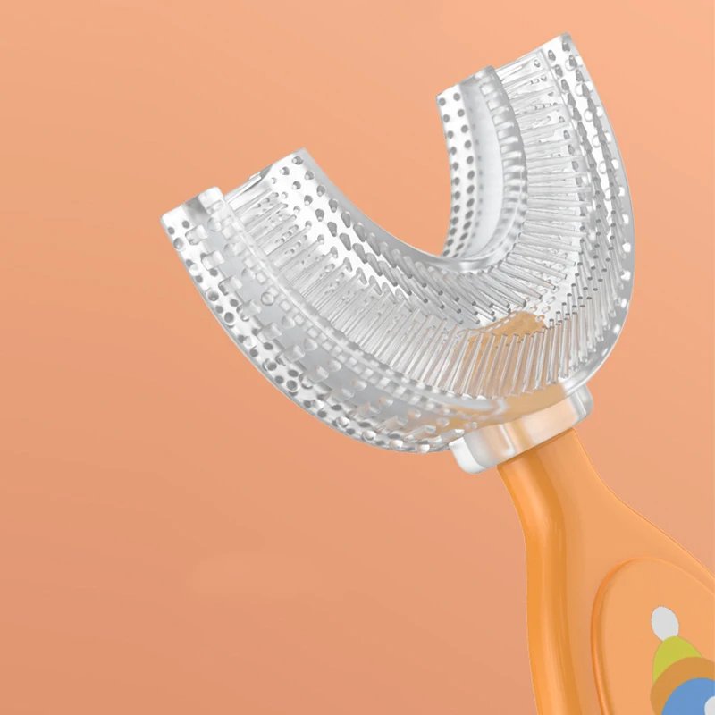 U-shape Kids Toothbrush Children's Toothbrush Silicone Cleaning Toothbrush Healthy 360&deg; Cleaning Oral Care Health Beauty Soft