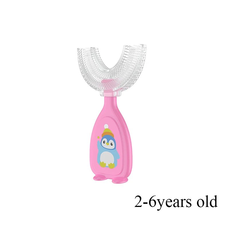 U-shape Kids Toothbrush Children's Toothbrush Silicone Cleaning Toothbrush Healthy 360&deg; Cleaning Oral Care Health Beauty Soft