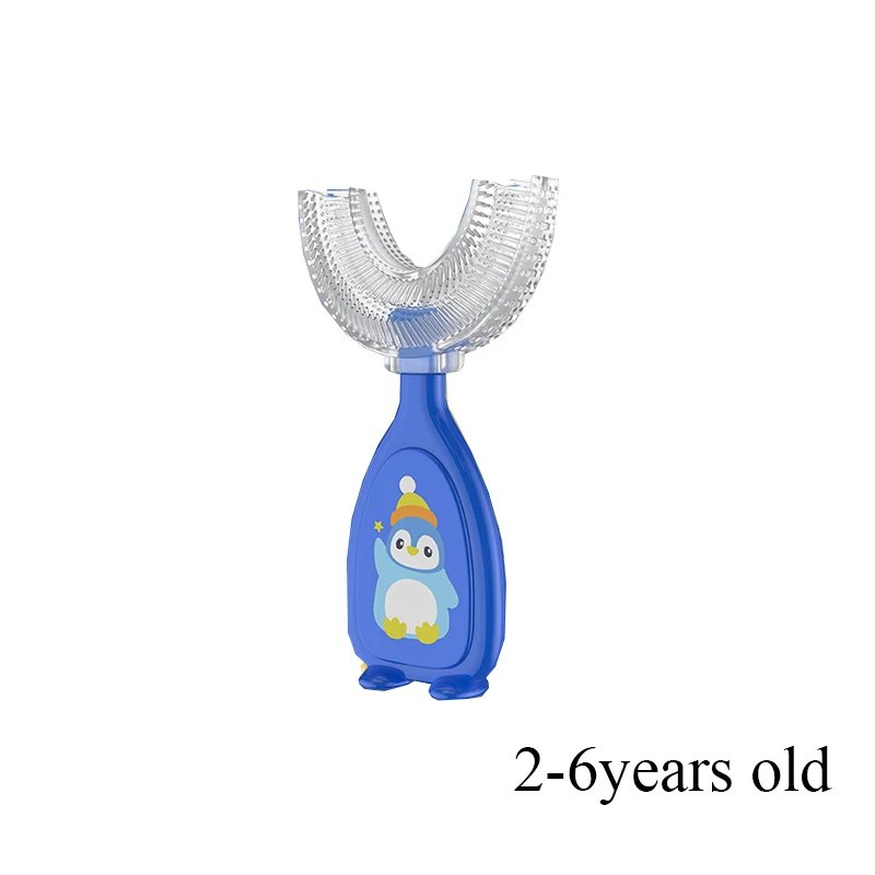 U-shape Kids Toothbrush Children's Toothbrush Silicone Cleaning Toothbrush Healthy 360&deg; Cleaning Oral Care Health Beauty Soft