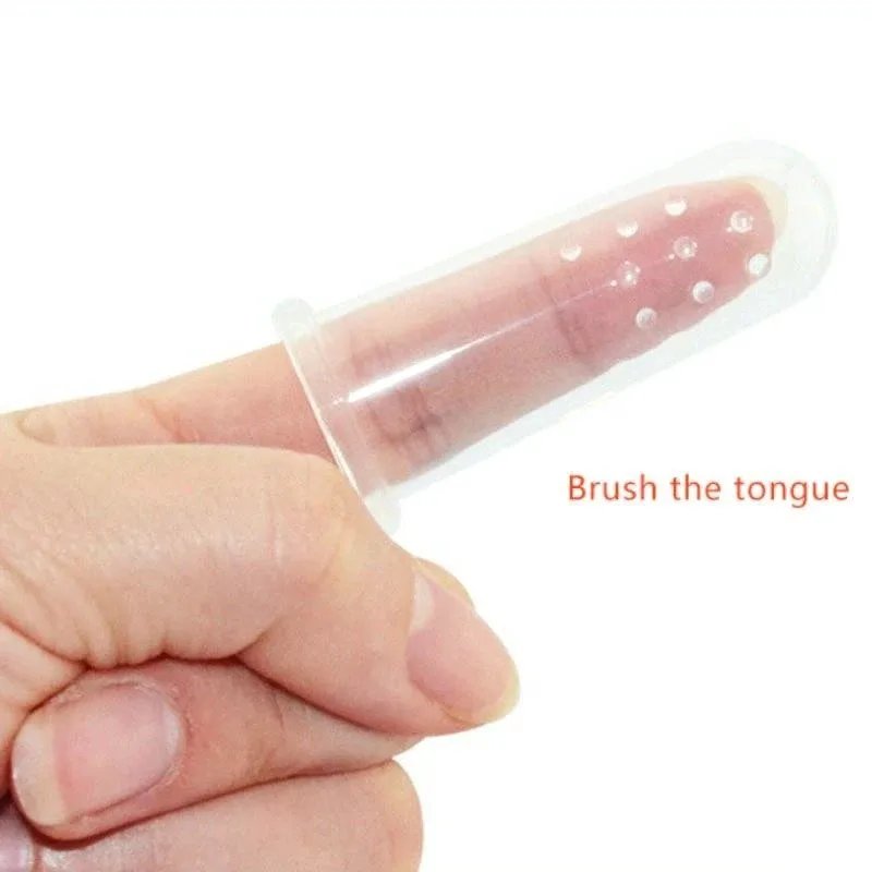 Baby Finger Toothbrush With Box Silicone Infant Tooth Brush Rubber Cleaning Soft Finger Training Toothbrush Pet Toothbrush